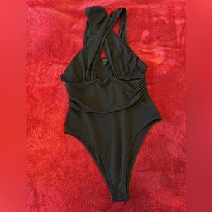 Black Shein Cross Body Suit